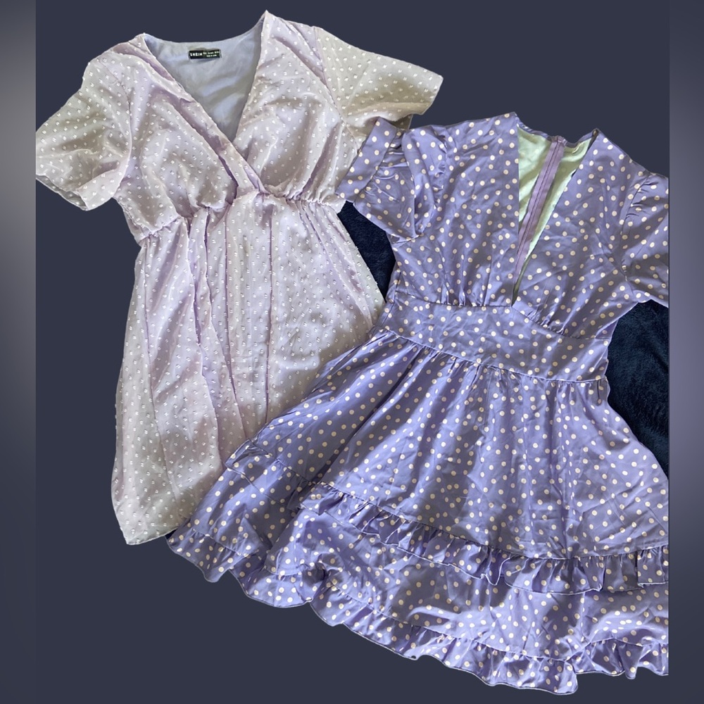 PURPLE DRESS BUNDLE! Shein Large babydoll dresses (THREE)